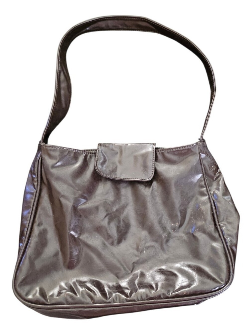 Vintage Chocolate Brown Leather Hobo Bag